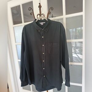 Fresh Produce Black Cotton Button Shirt XL